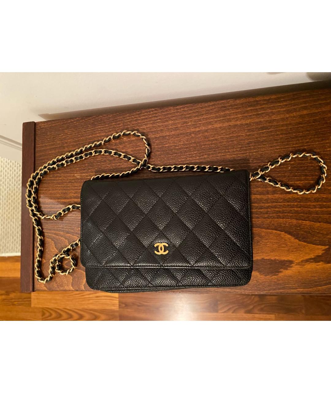 CHANEL Черная кожаная сумка через плечо, фото 4