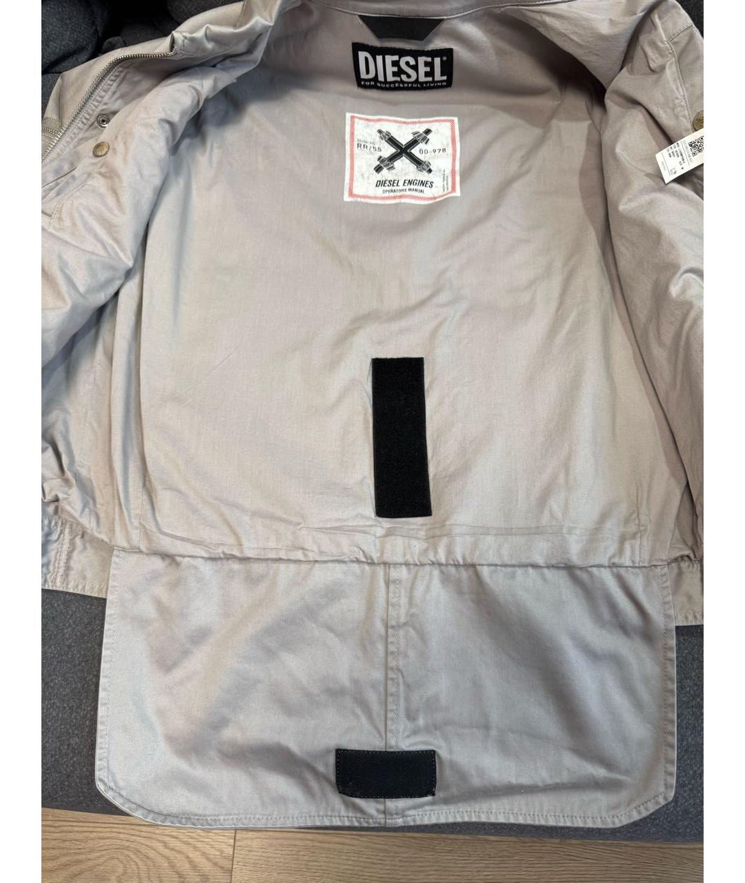 DIESEL Серая хлопковая куртка, фото 7