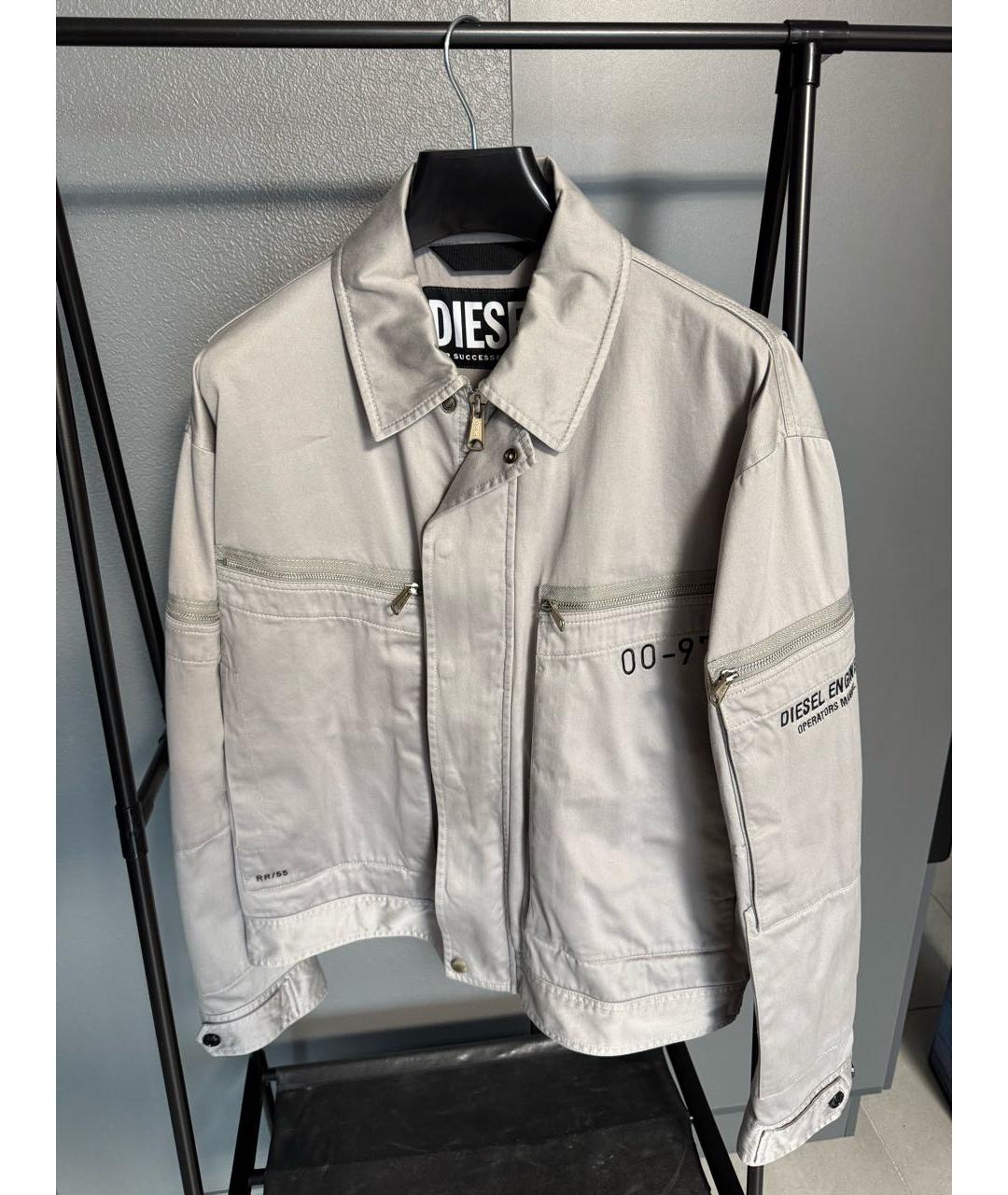 DIESEL Серая хлопковая куртка, фото 9