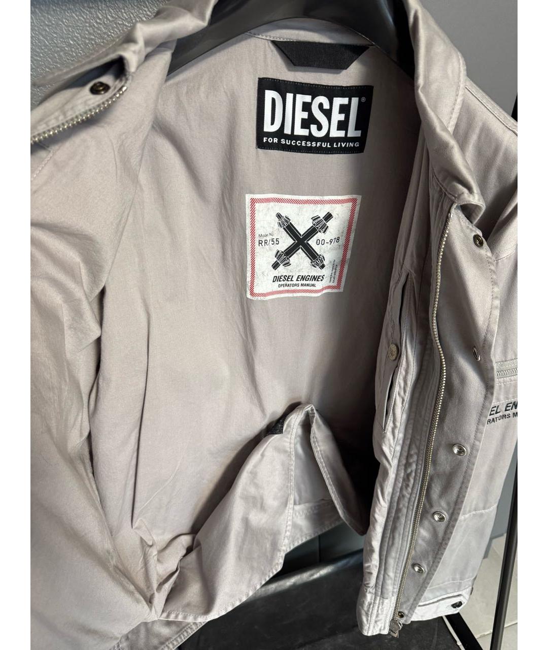 DIESEL Серая хлопковая куртка, фото 3