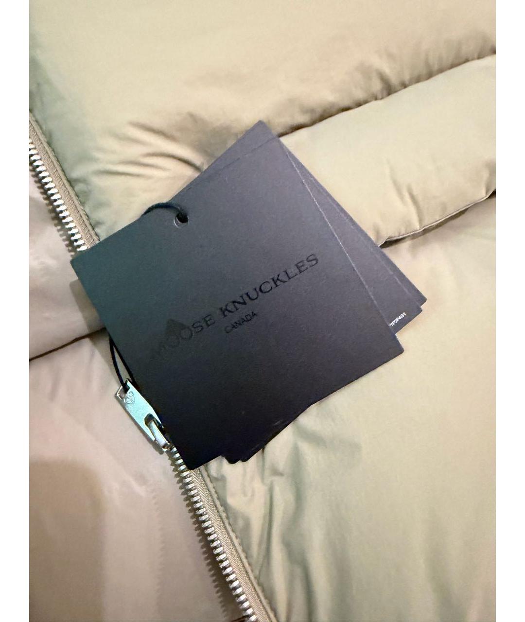 MOOSE KNUCKLES Зеленый полиамидовый жилет, фото 5