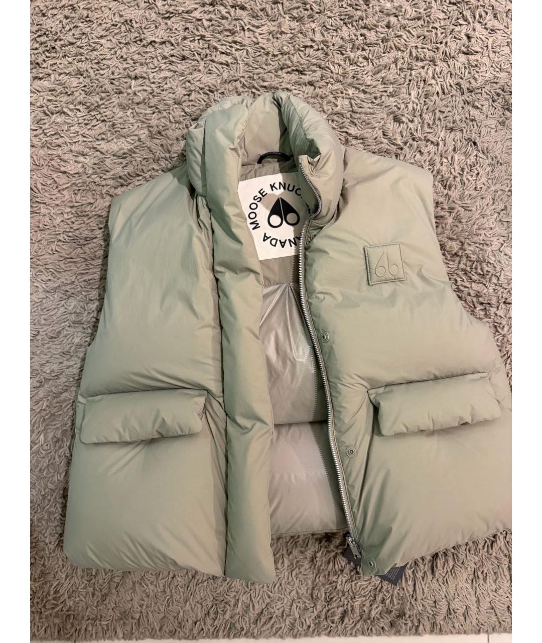 MOOSE KNUCKLES Зеленый полиамидовый жилет, фото 8