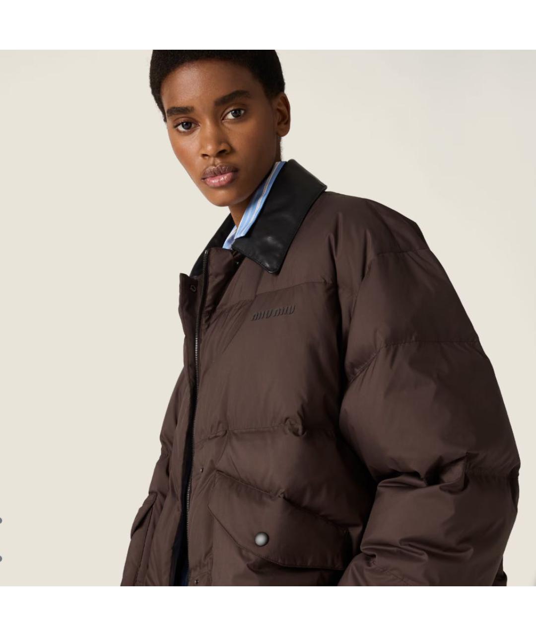 MIU MIU Коричневый пуховик, фото 4