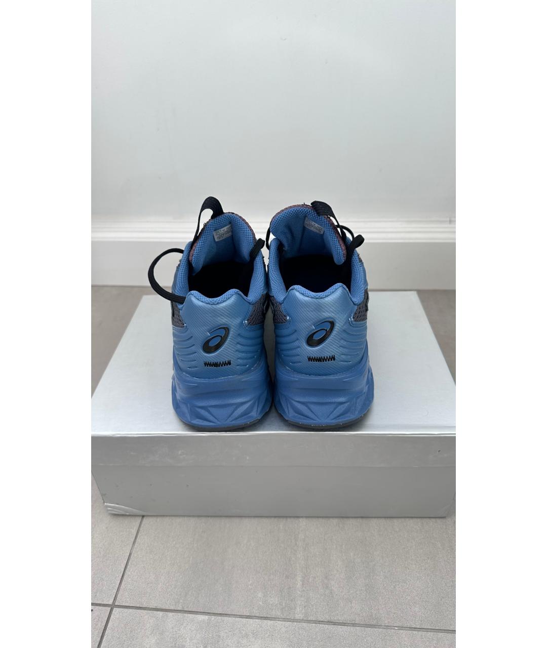 ASICS Синие синтетические низкие кроссовки / кеды, фото 4