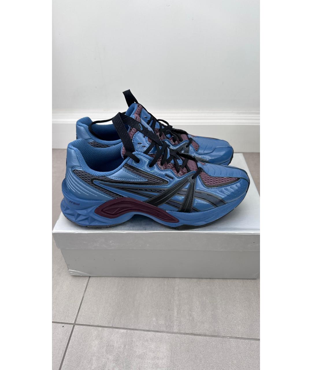 ASICS Синие синтетические низкие кроссовки / кеды, фото 6