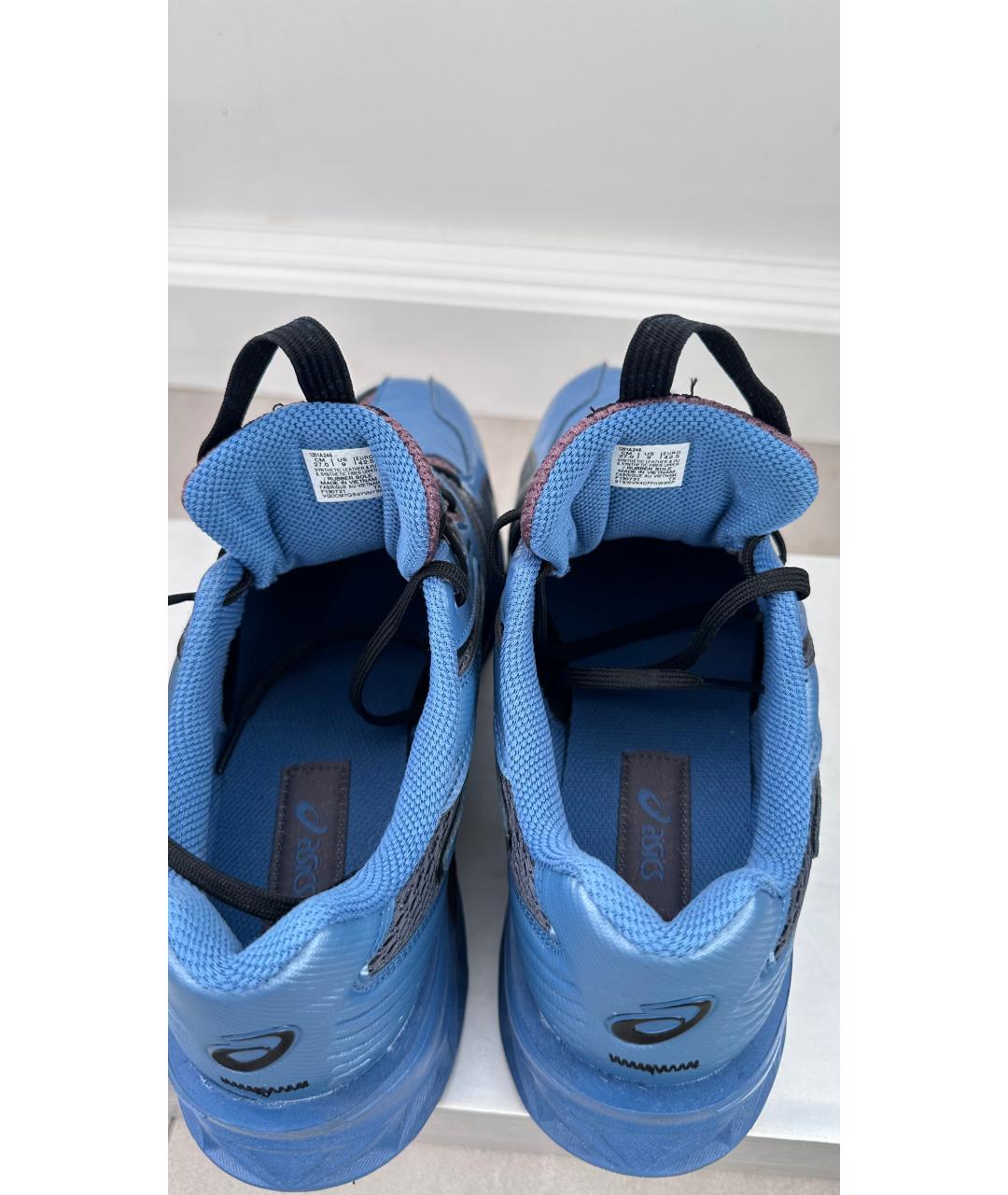 ASICS Синие синтетические низкие кроссовки / кеды, фото 3