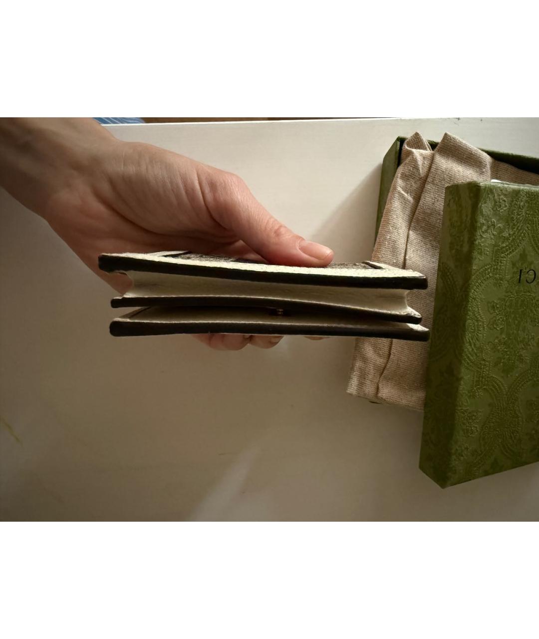 GUCCI Белый кожаный кошелек, фото 5