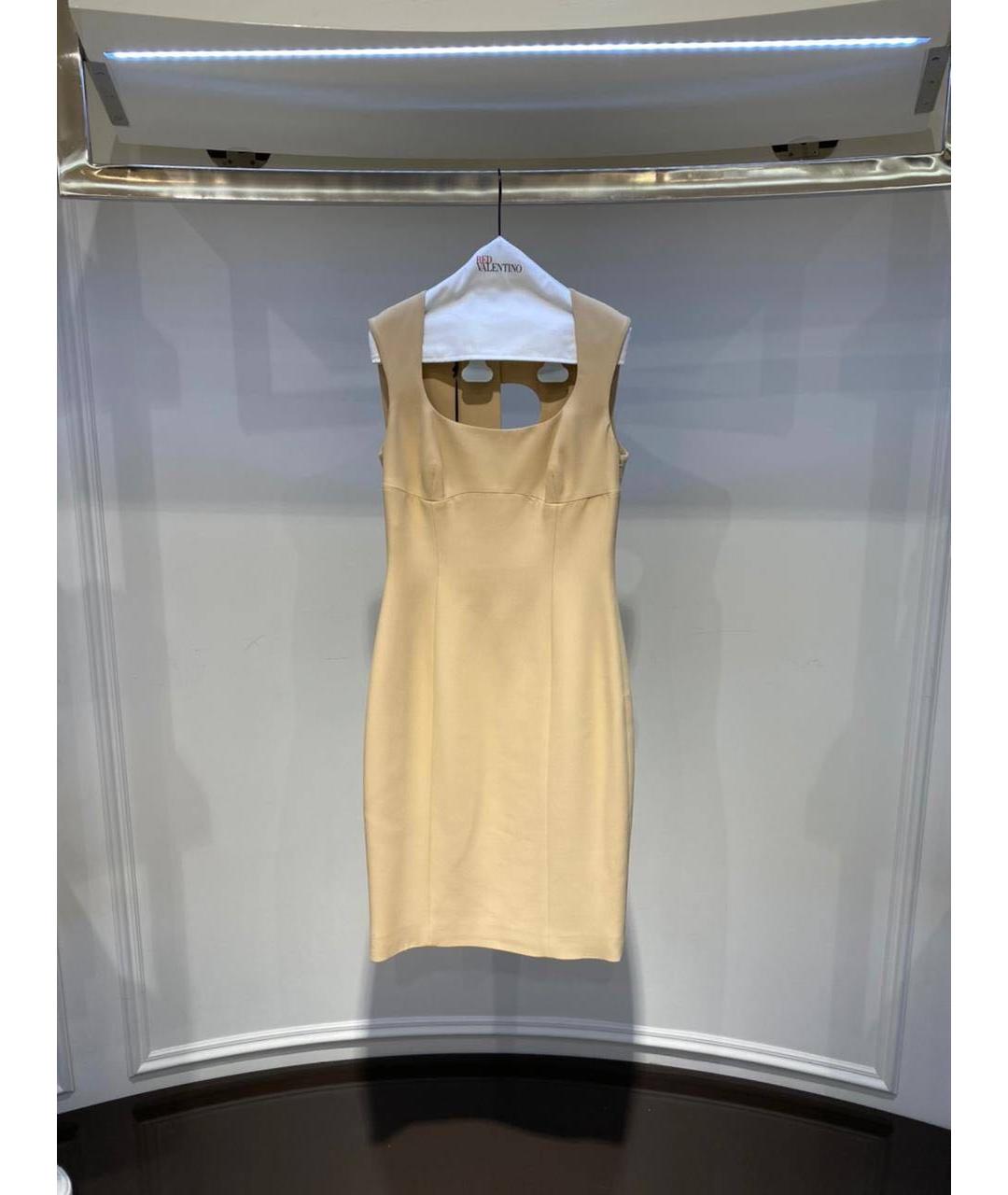 VERSACE Бежевое повседневное платье, фото 3