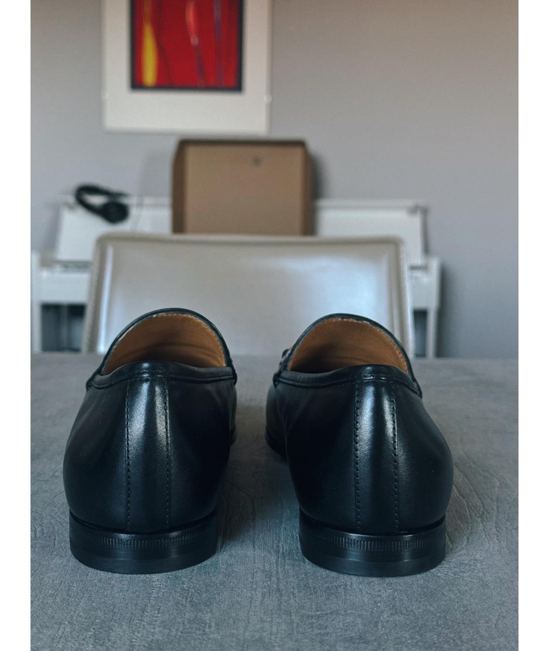 GUCCI Черные кожаные лоферы, фото 4