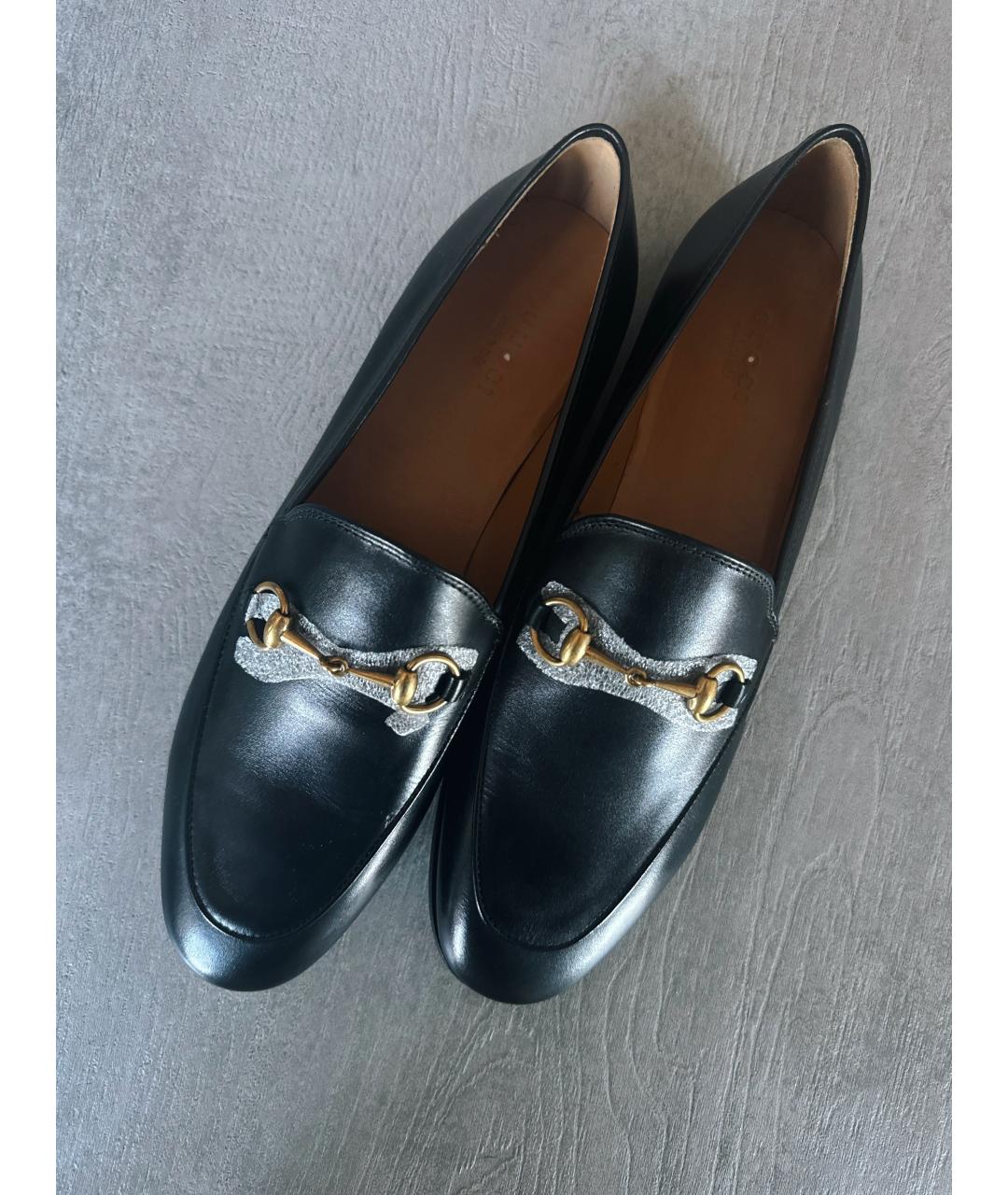 GUCCI Черные кожаные лоферы, фото 2