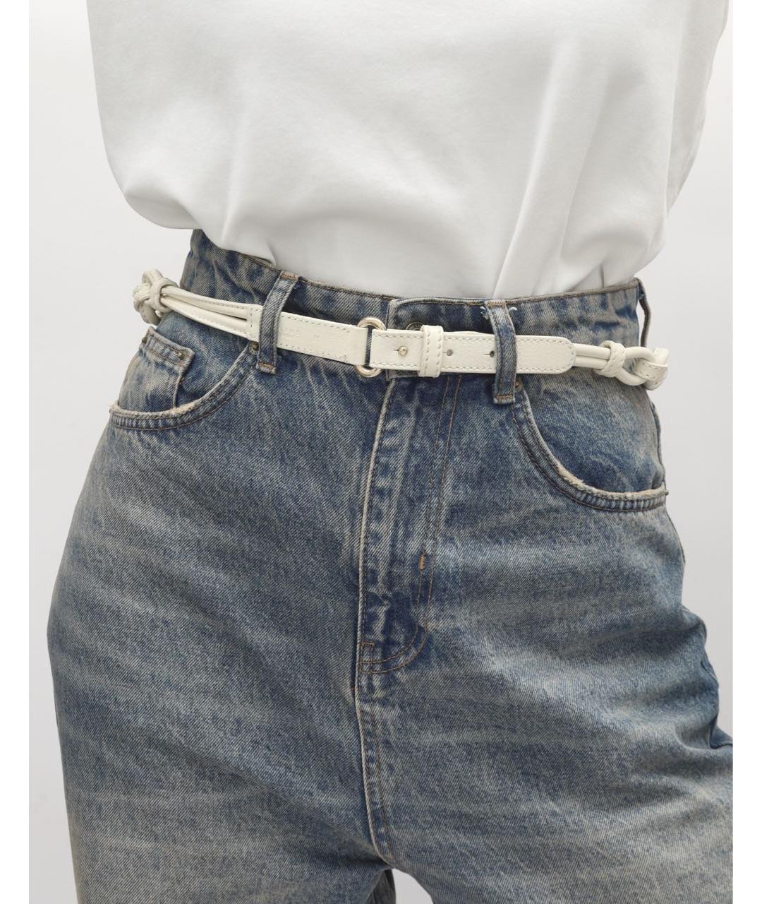 CELINE Бежевый кожаный ремень, фото 4