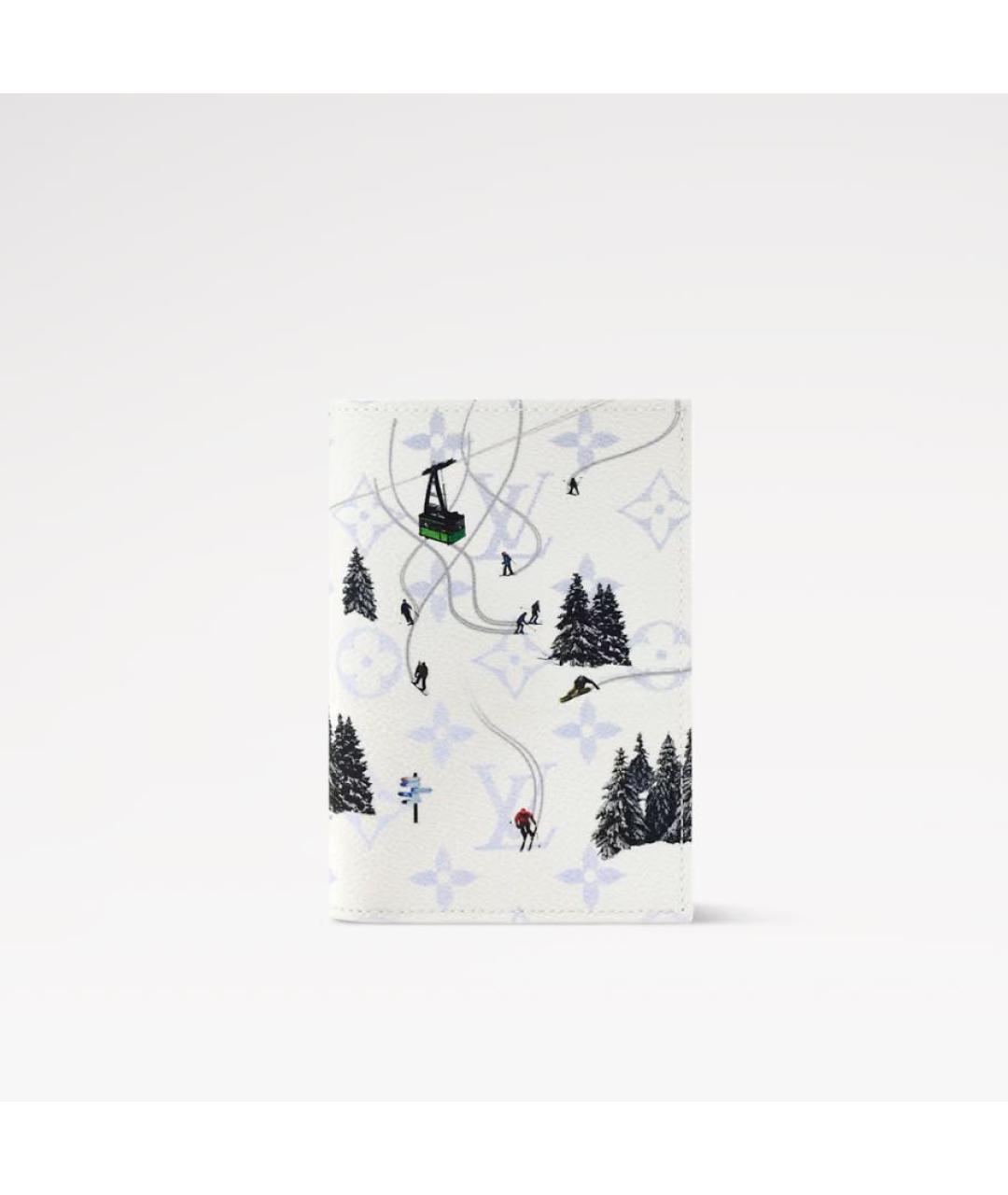 LOUIS VUITTON Белая кожаная визитница, фото 5