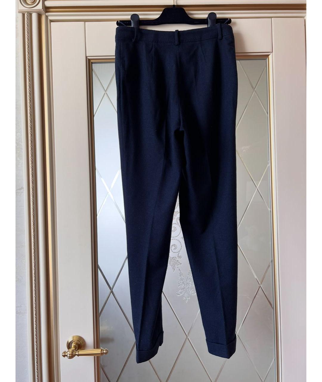 LORO PIANA Темно-синие кашемировые повседневные брюки, фото 2