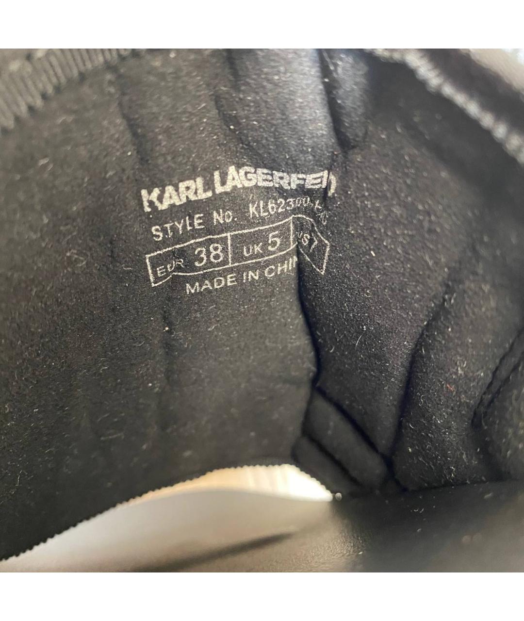 KARL LAGERFELD Черные текстильные шлепанцы, фото 9