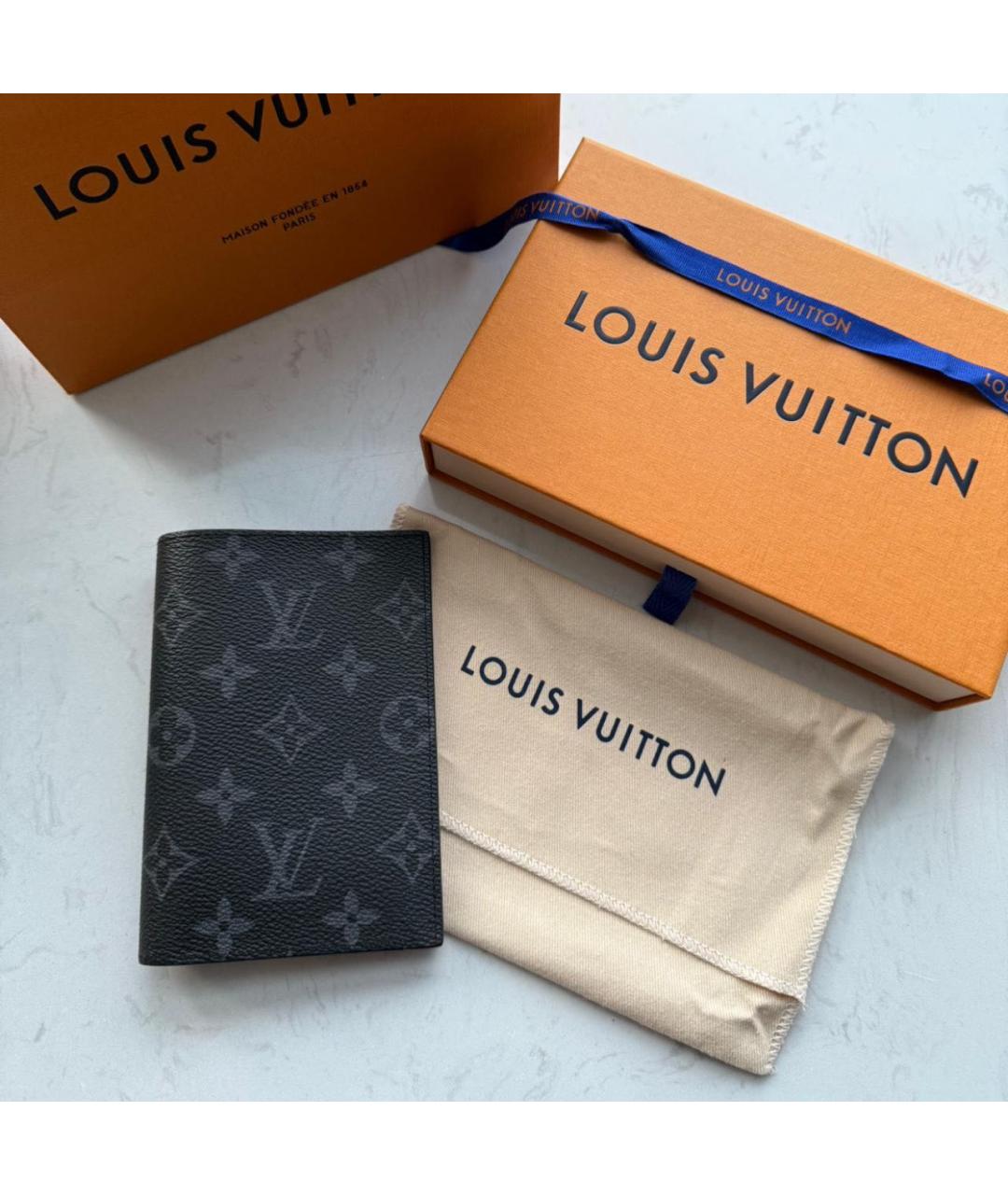 LOUIS VUITTON Черная визитница, фото 2