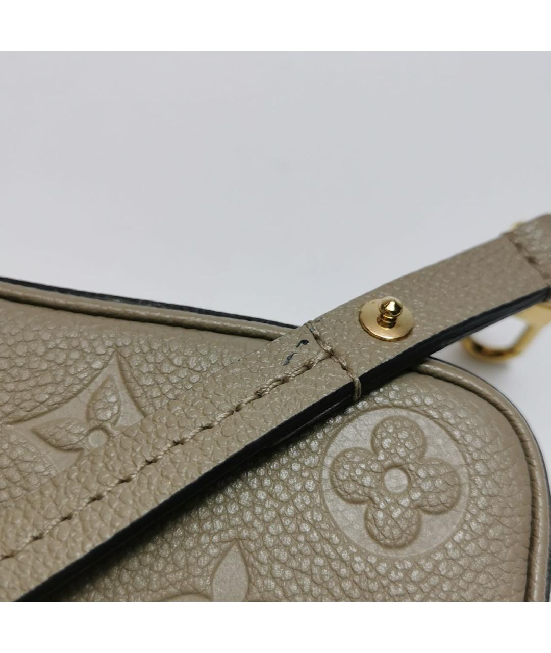 LOUIS VUITTON Бежевая кожаная сумка через плечо, фото 8