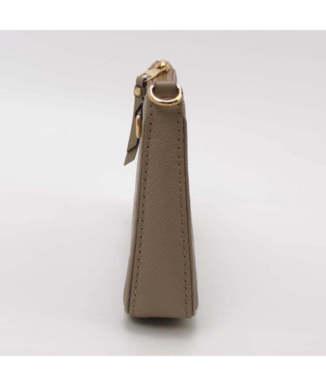 LOUIS VUITTON Бежевая кожаная сумка через плечо, фото 2