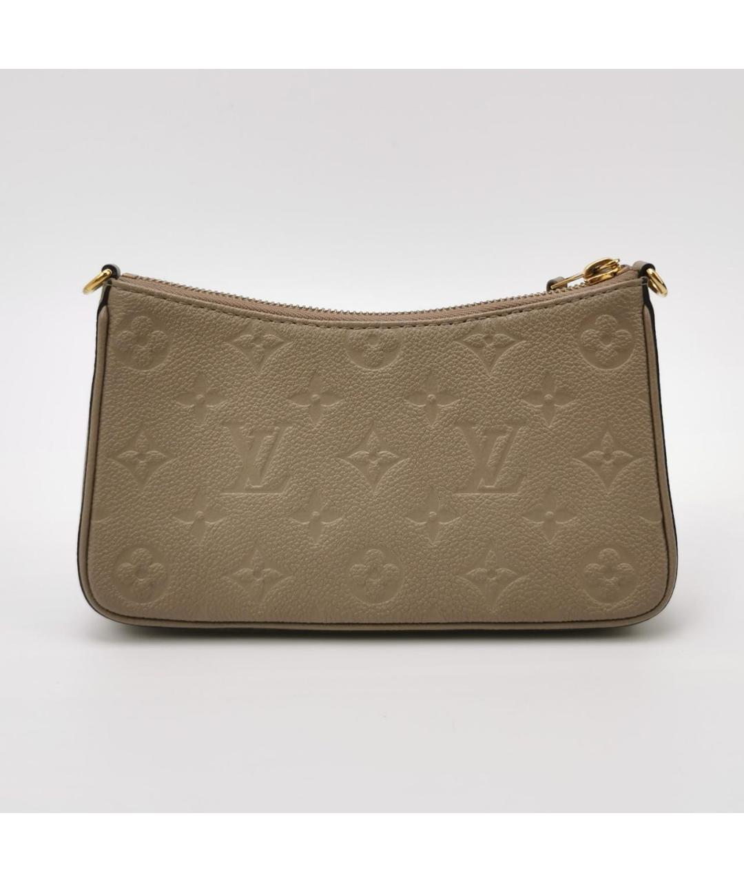 LOUIS VUITTON Бежевая кожаная сумка через плечо, фото 4