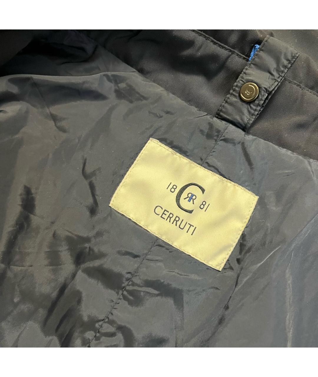 CERRUTI 1881 Темно-синий полиэстеровый тренч / плащ, фото 4