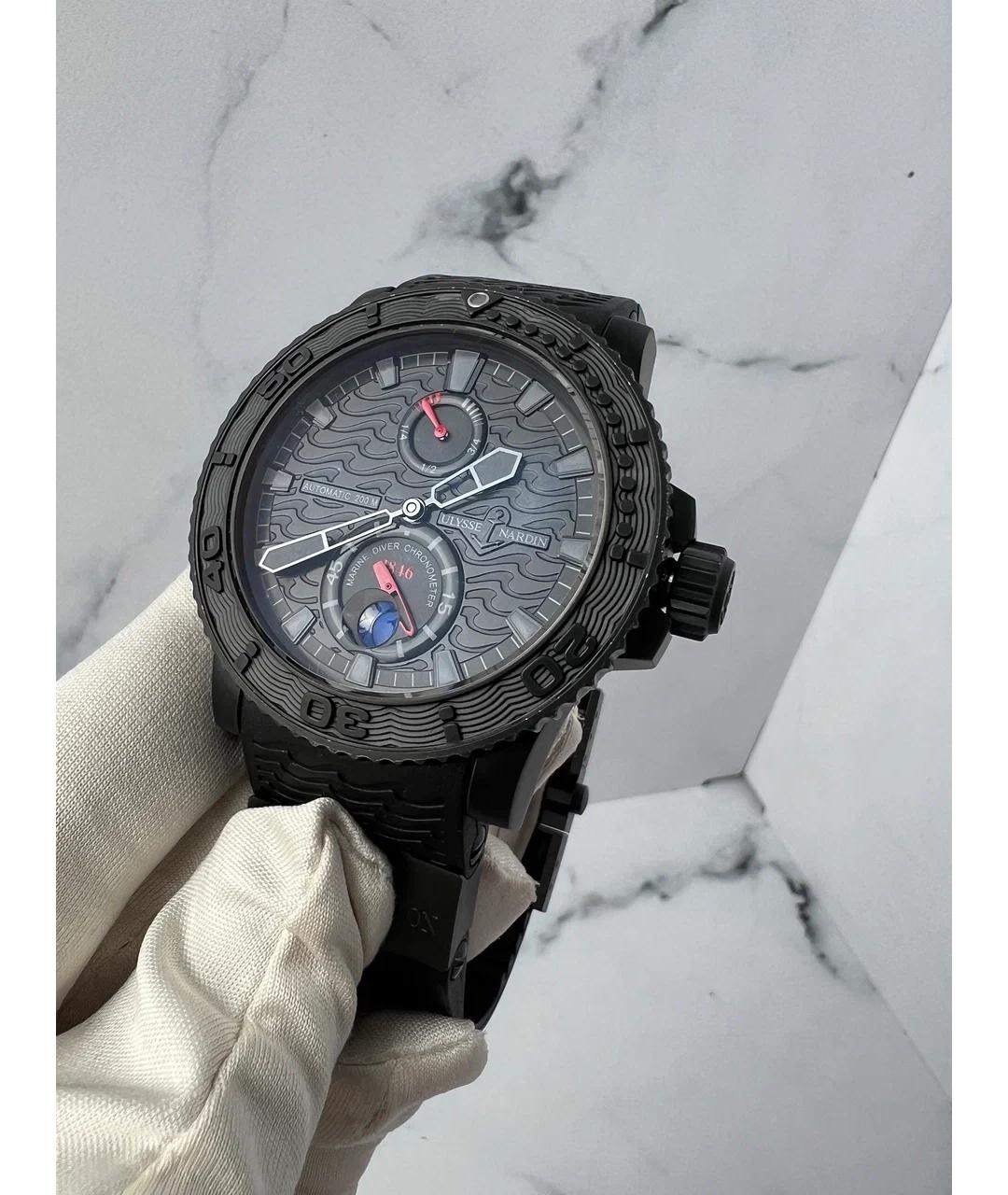 Ulysse Nardin Черные металлические часы, фото 3