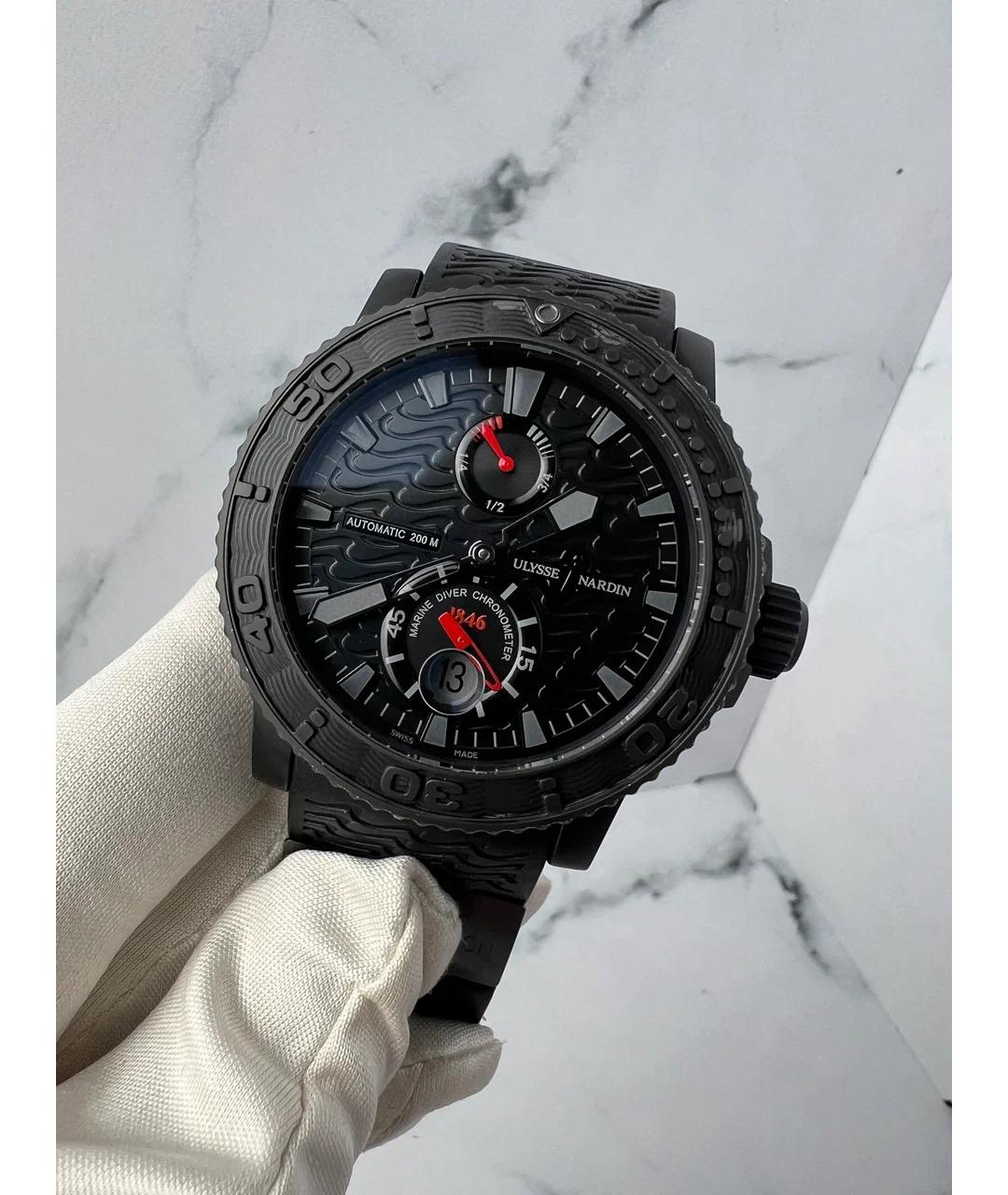 Ulysse Nardin Черные металлические часы, фото 2