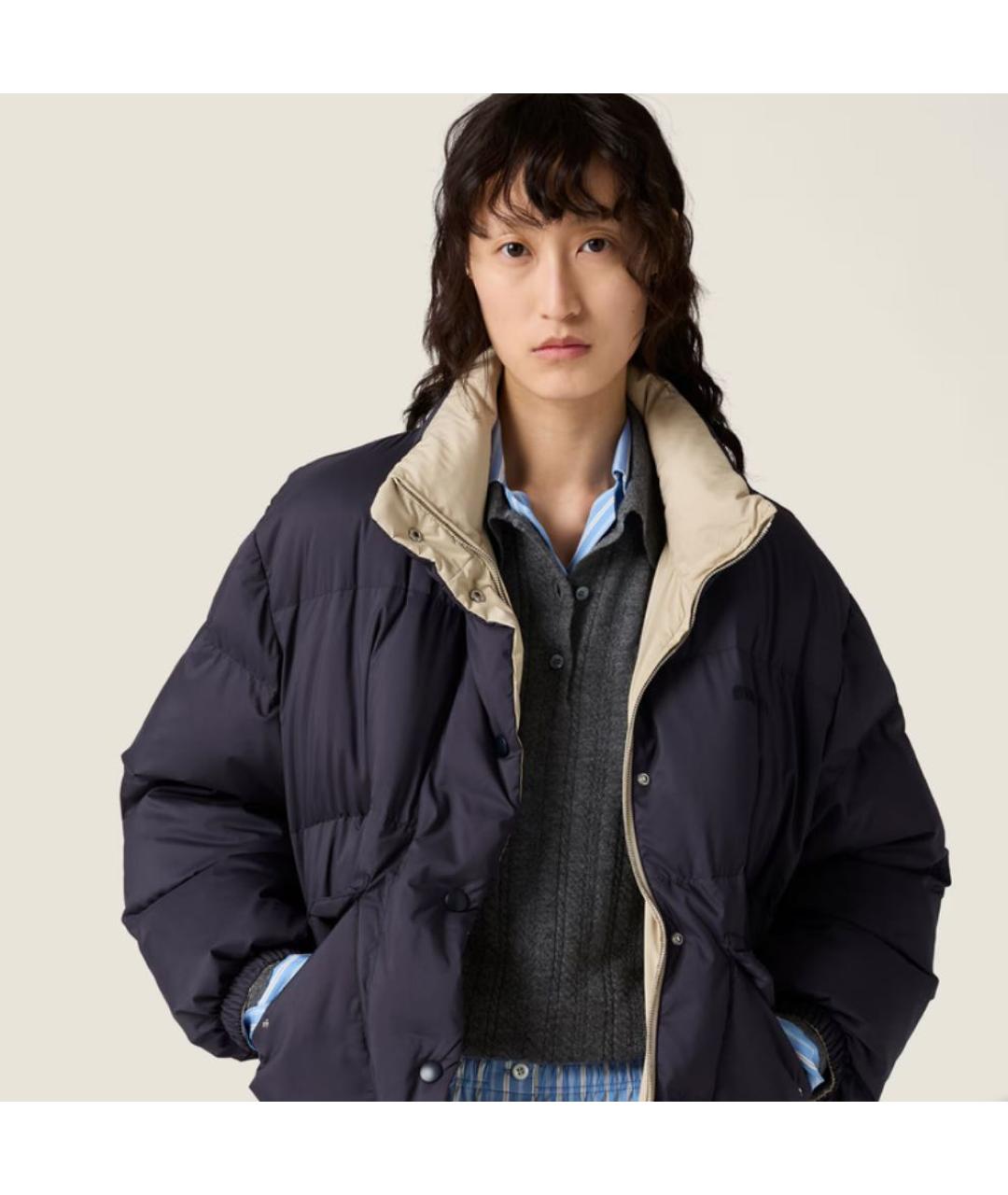 MIU MIU Темно-синяя куртка, фото 4