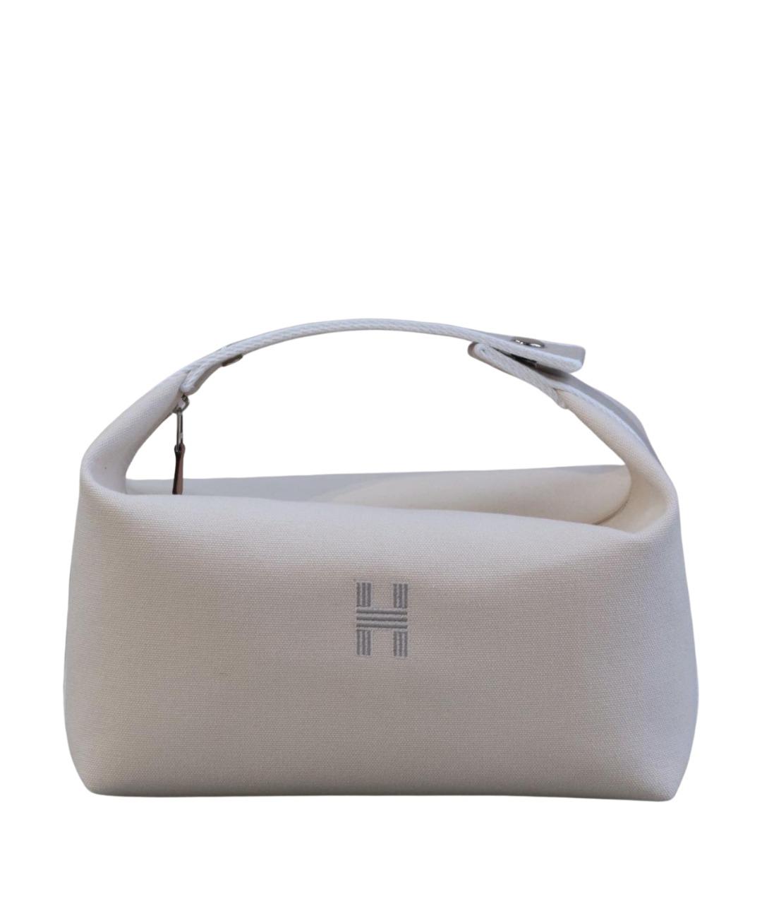 HERMES Бежевая хлопковая косметичка, фото 1