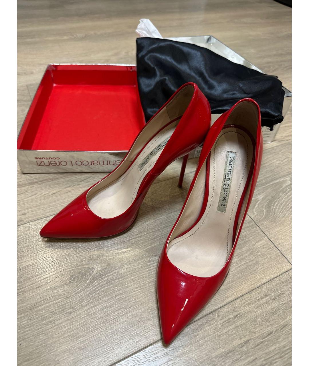 GIAN MARCO LORENZI Красные туфли из лакированной кожи, фото 2