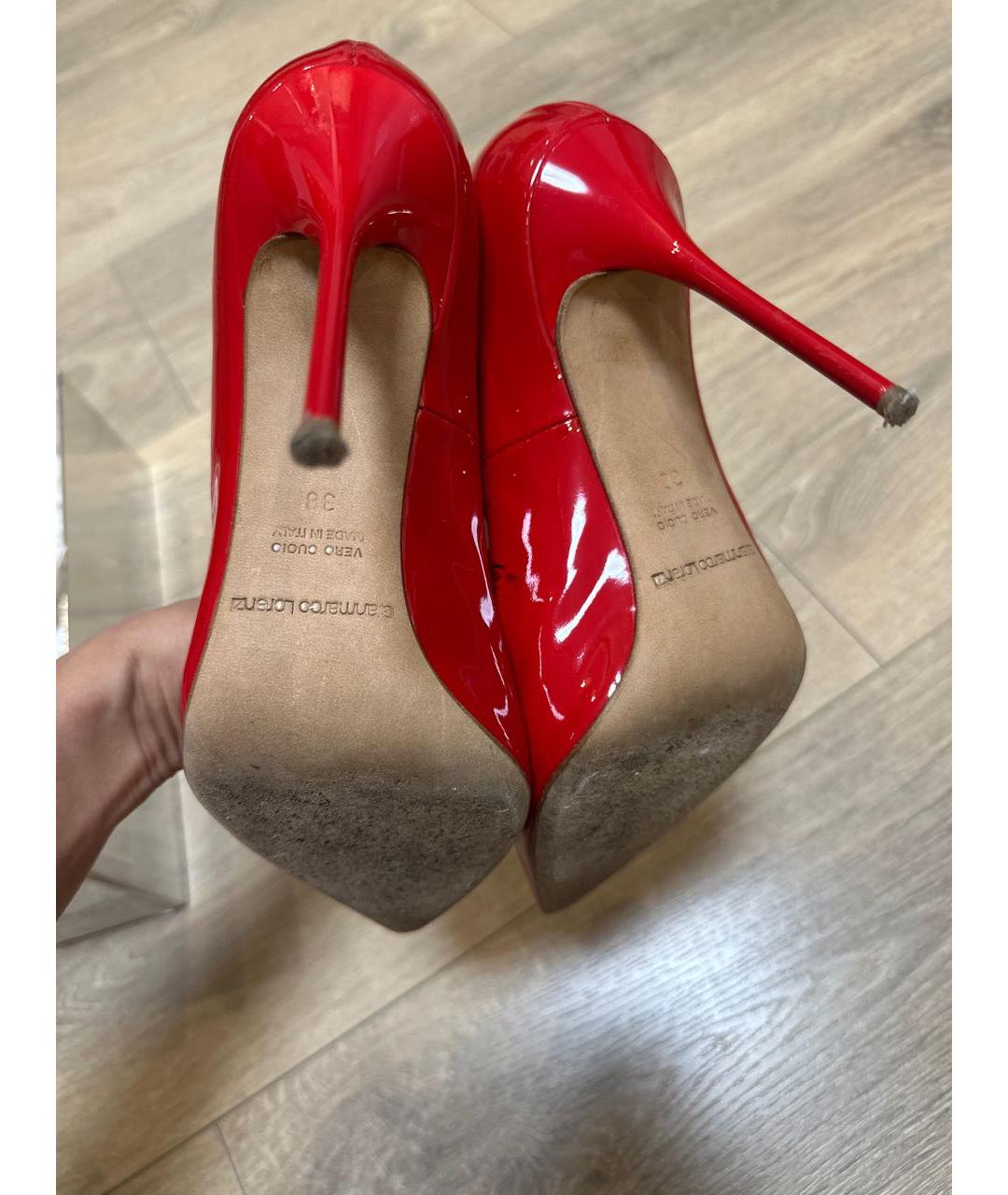 GIAN MARCO LORENZI Красные туфли из лакированной кожи, фото 4