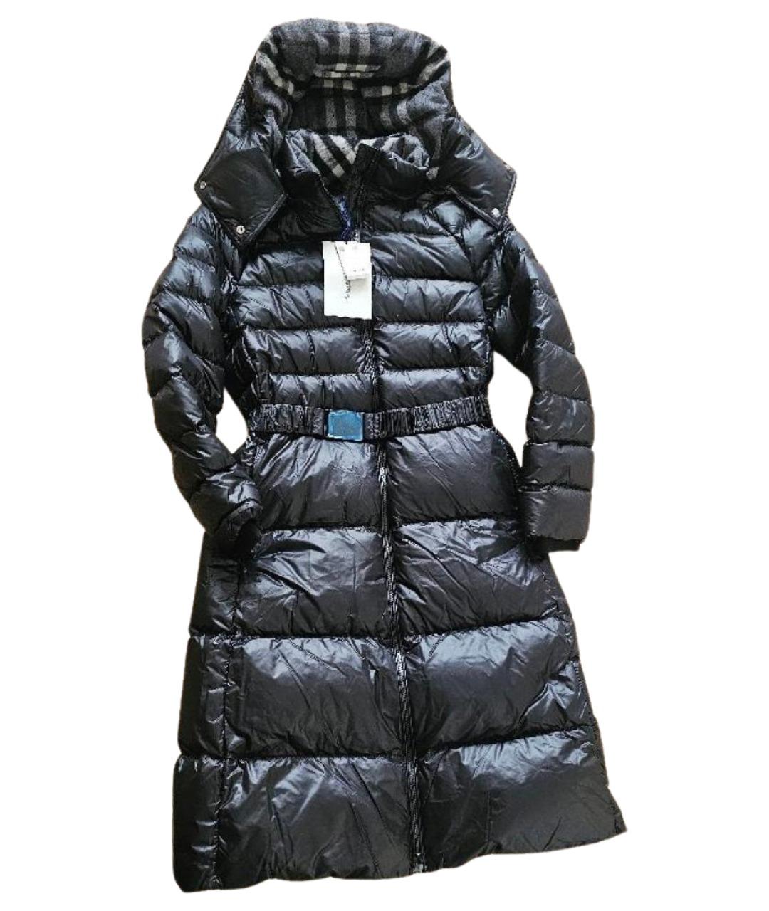 BURBERRY Черный полиэстеровый пуховик, фото 1