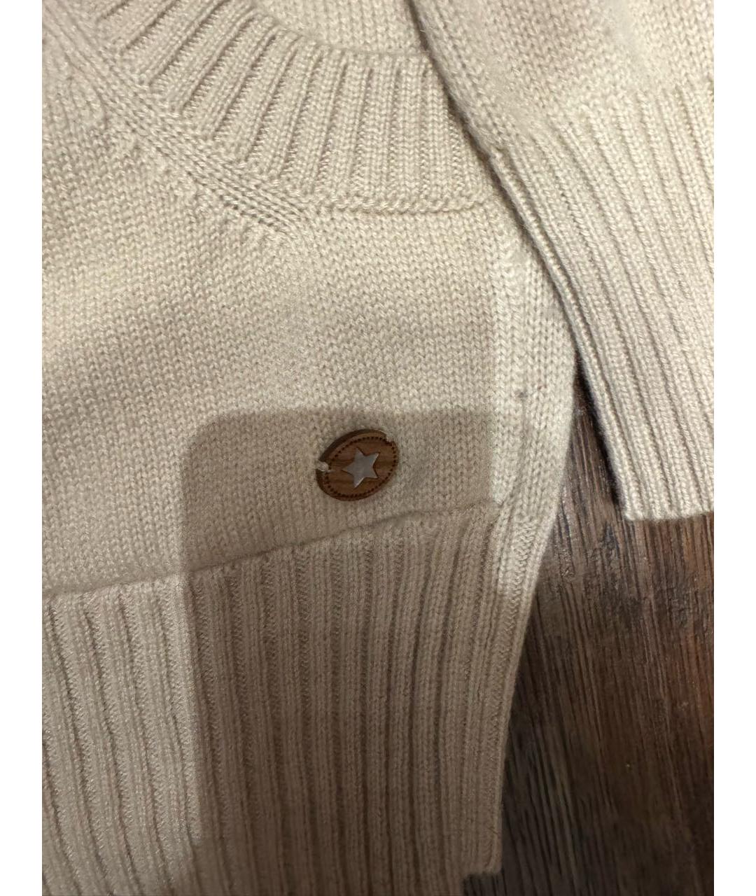 CHANEL Бежевый кашемировый джемпер / свитер, фото 4