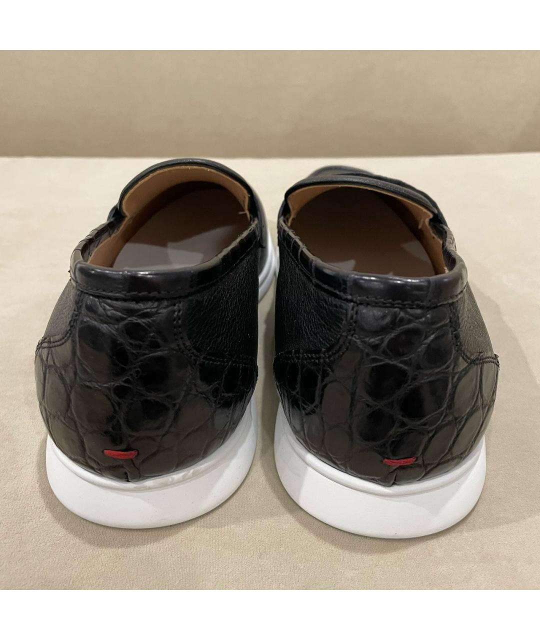 KITON Черные кожаные лоферы, фото 4