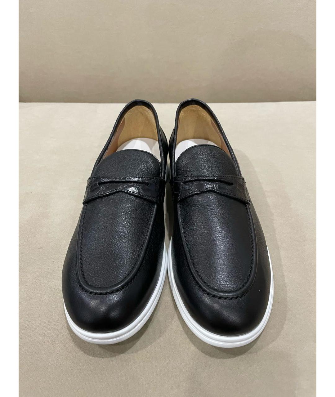 KITON Черные кожаные лоферы, фото 2