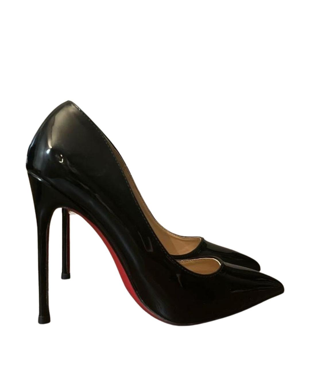 CHRISTIAN LOUBOUTIN Черные туфли из лакированной кожи, фото 1