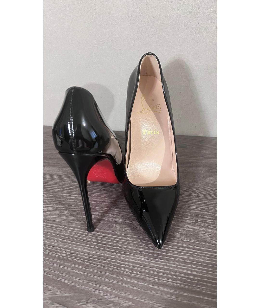 CHRISTIAN LOUBOUTIN Черные туфли из лакированной кожи, фото 2