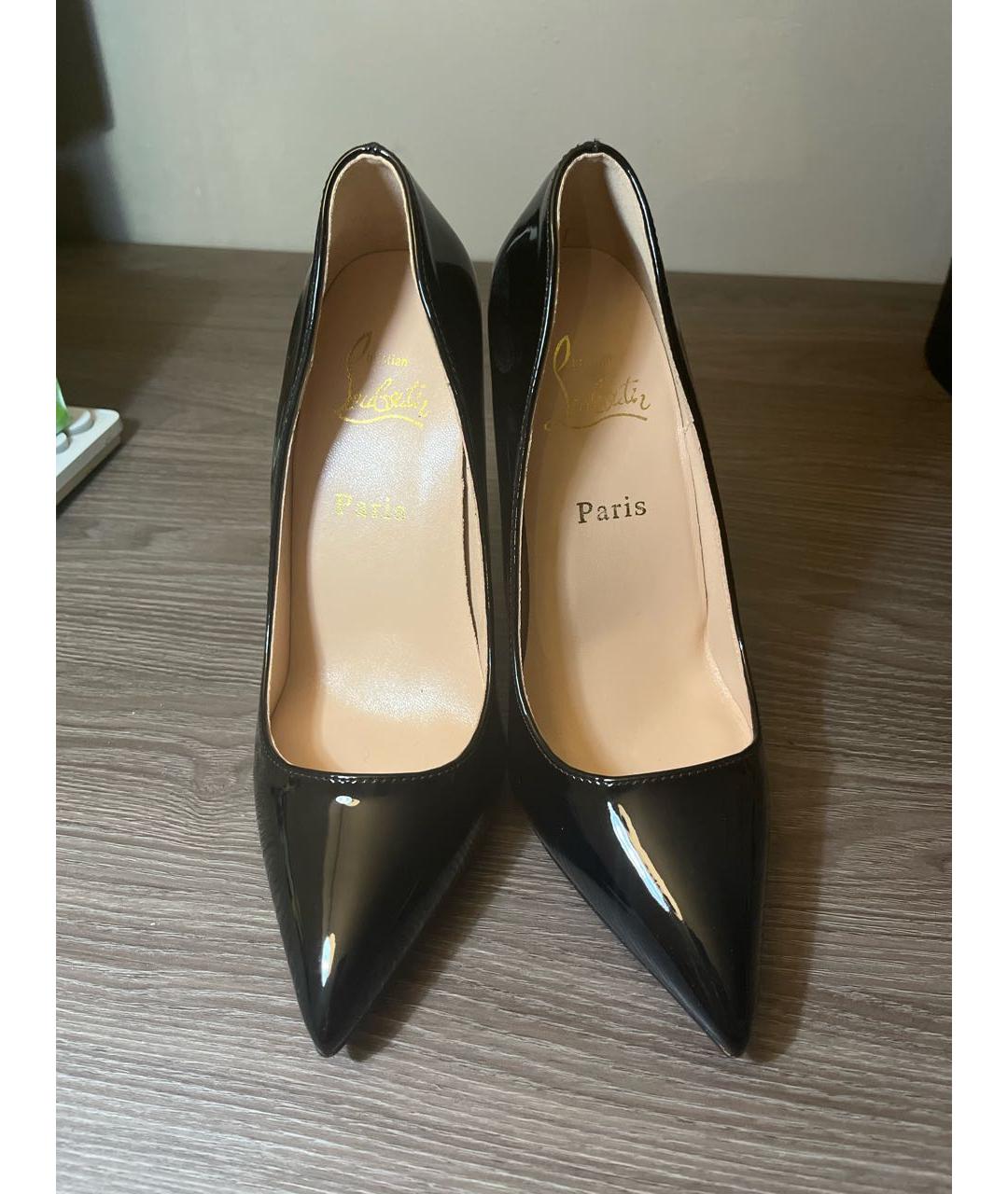 CHRISTIAN LOUBOUTIN Черные туфли из лакированной кожи, фото 3