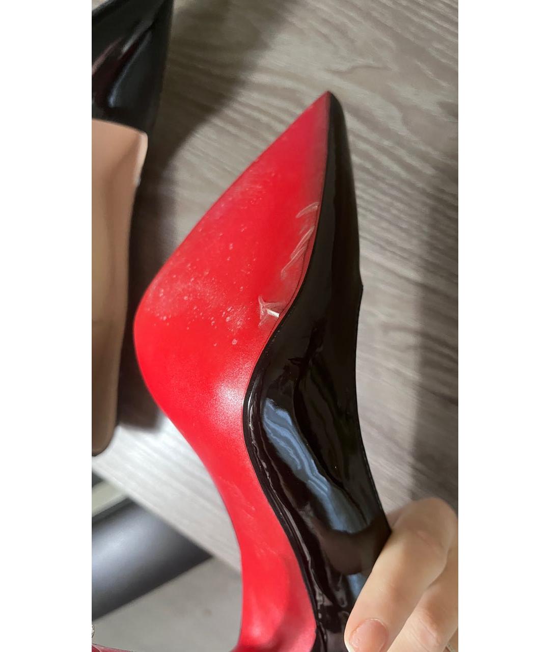 CHRISTIAN LOUBOUTIN Черные туфли из лакированной кожи, фото 6