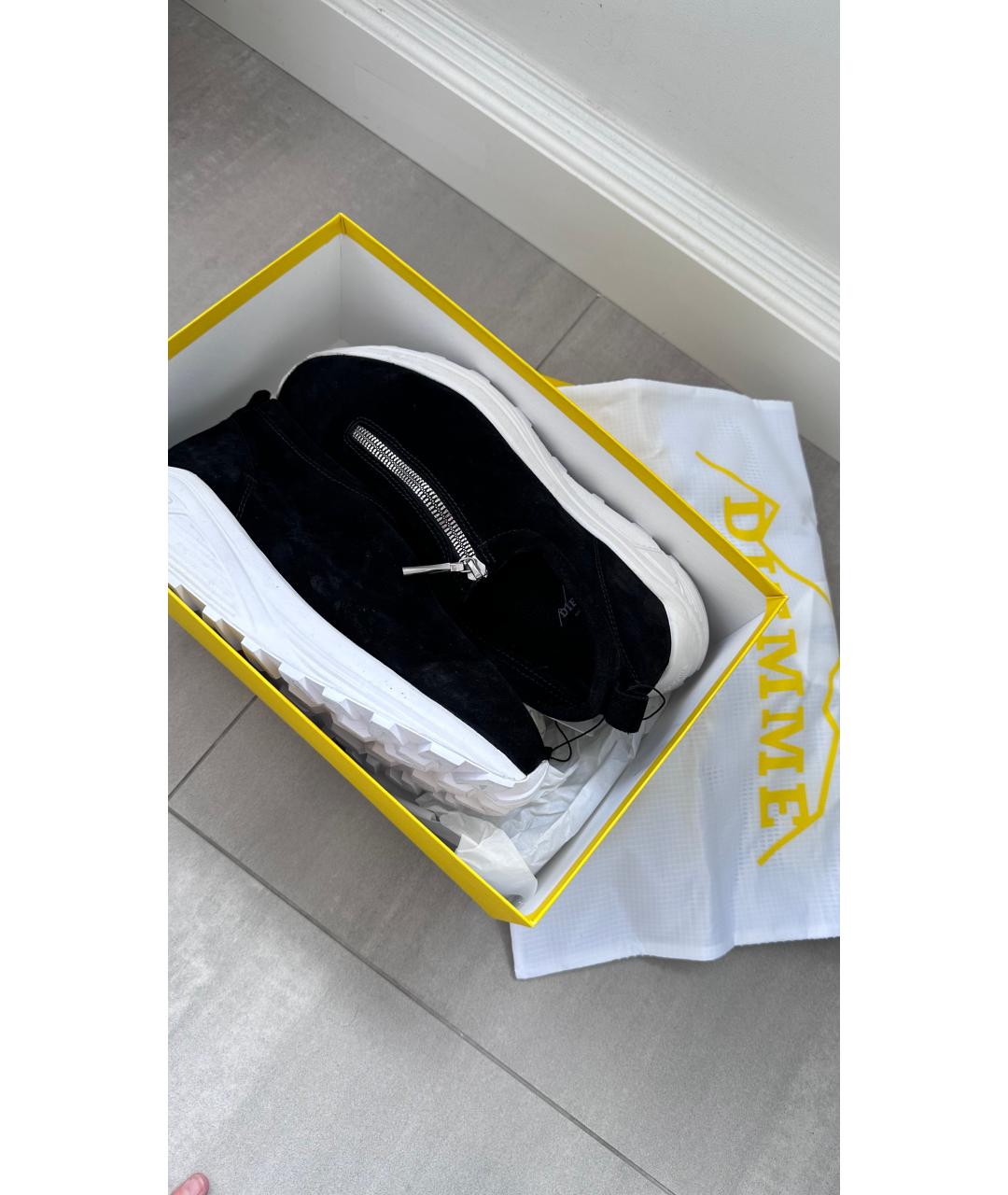 DIEMME Черные замшевые низкие кроссовки / кеды, фото 6