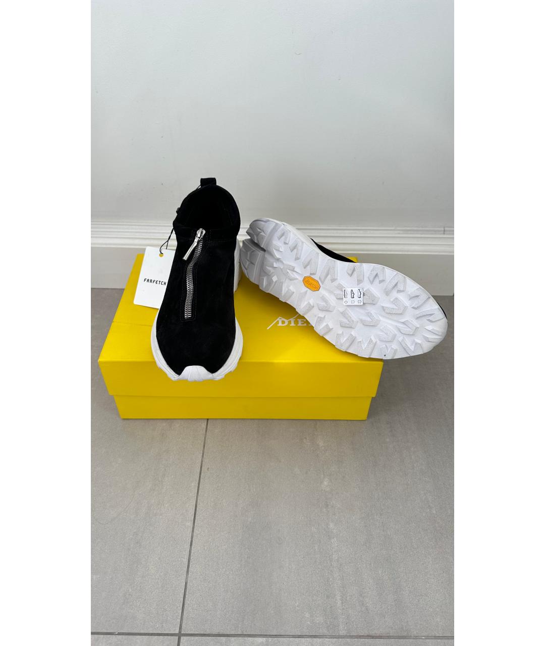 DIEMME Черные замшевые низкие кроссовки / кеды, фото 5