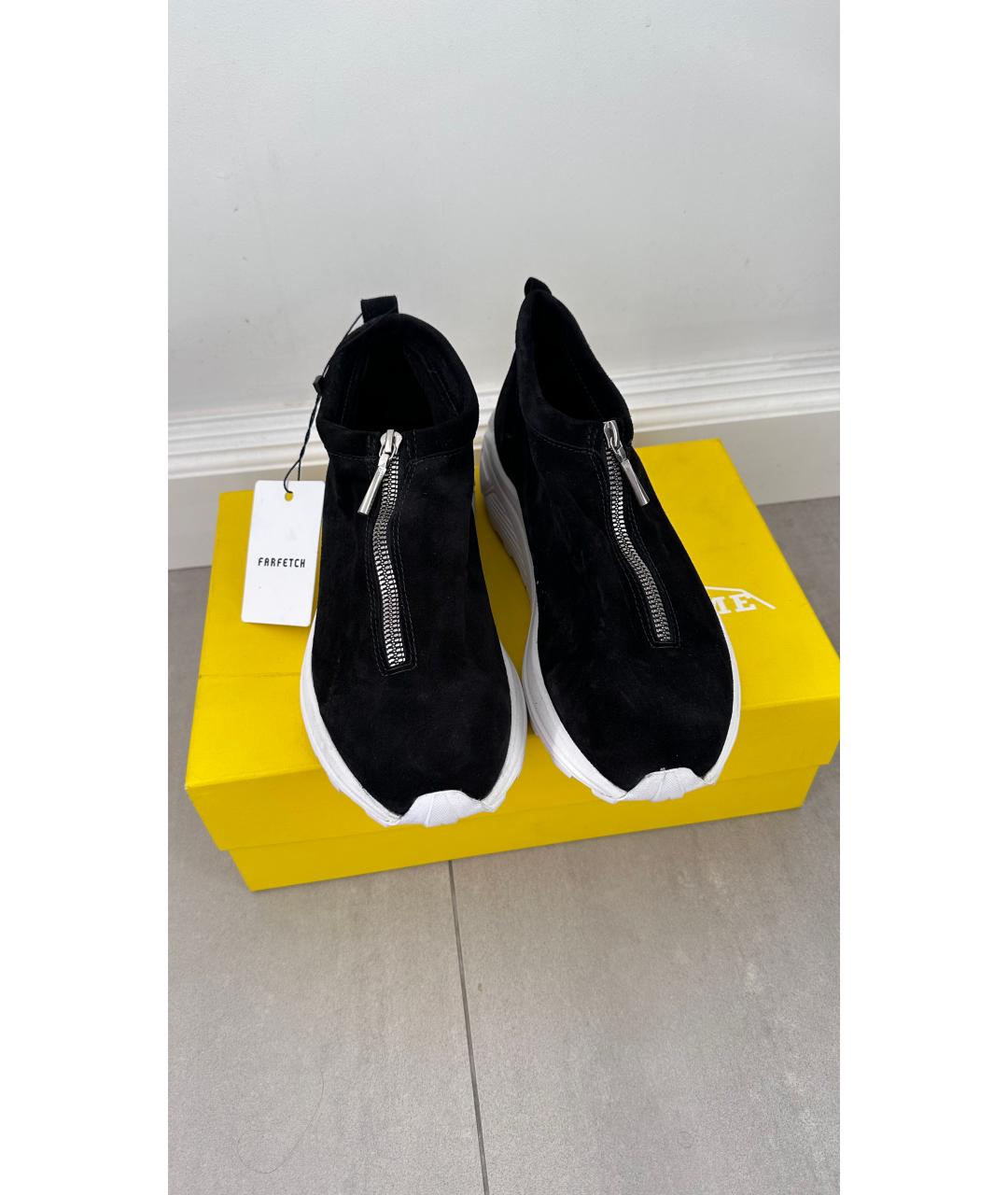 DIEMME Черные замшевые низкие кроссовки / кеды, фото 2