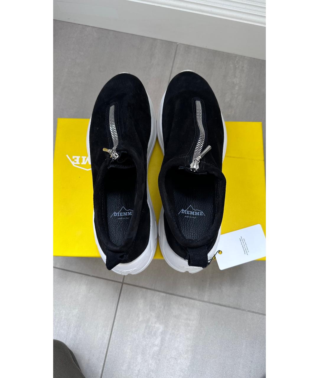 DIEMME Черные замшевые низкие кроссовки / кеды, фото 3
