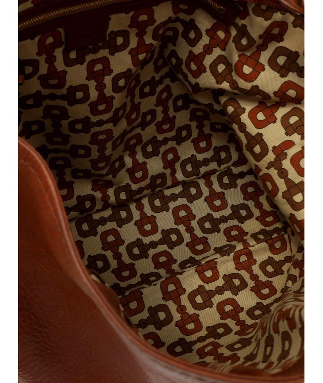 GUCCI Коричневая кожаная сумка через плечо, фото 4