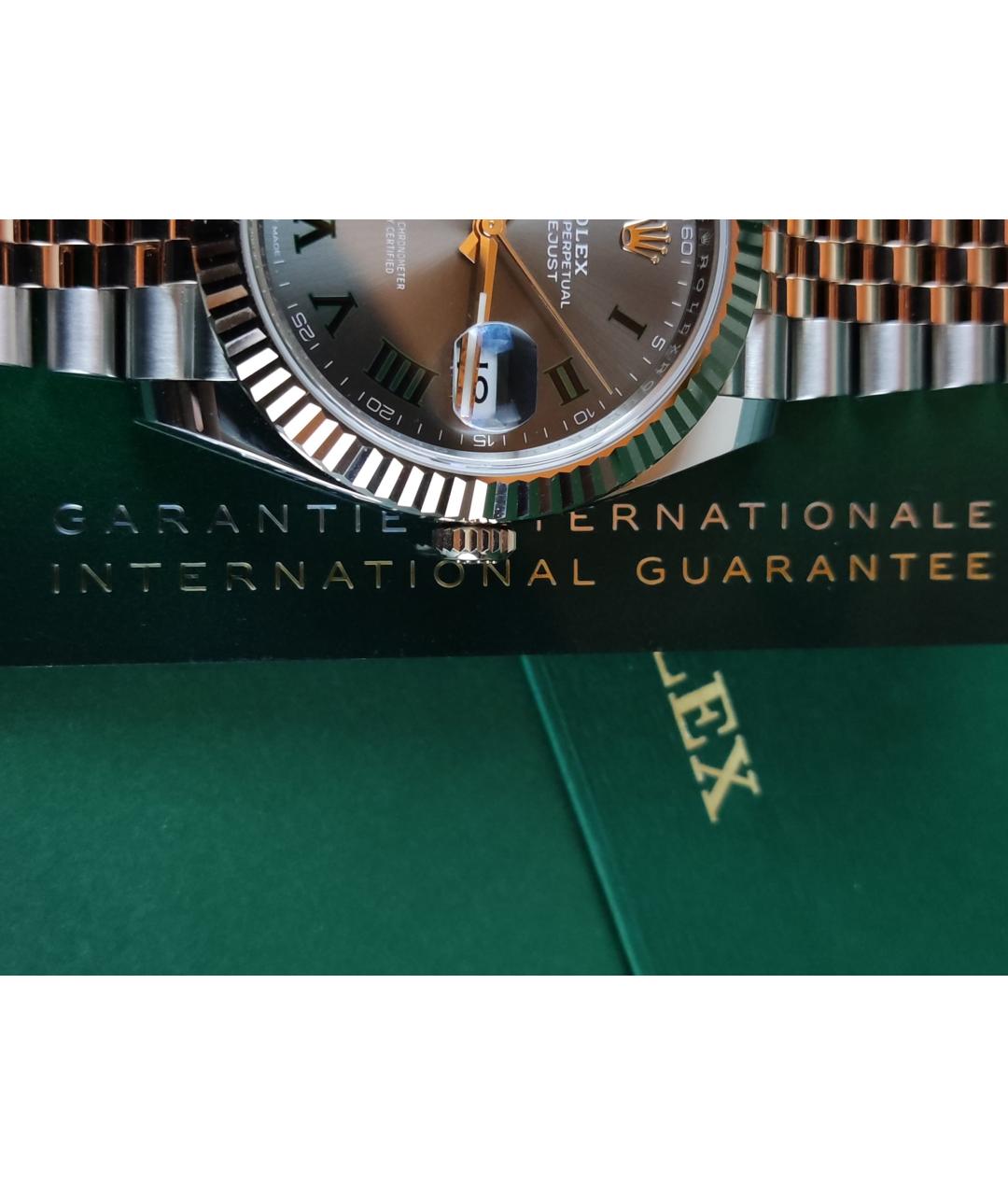 ROLEX Зеленые часы из розового золота, фото 6