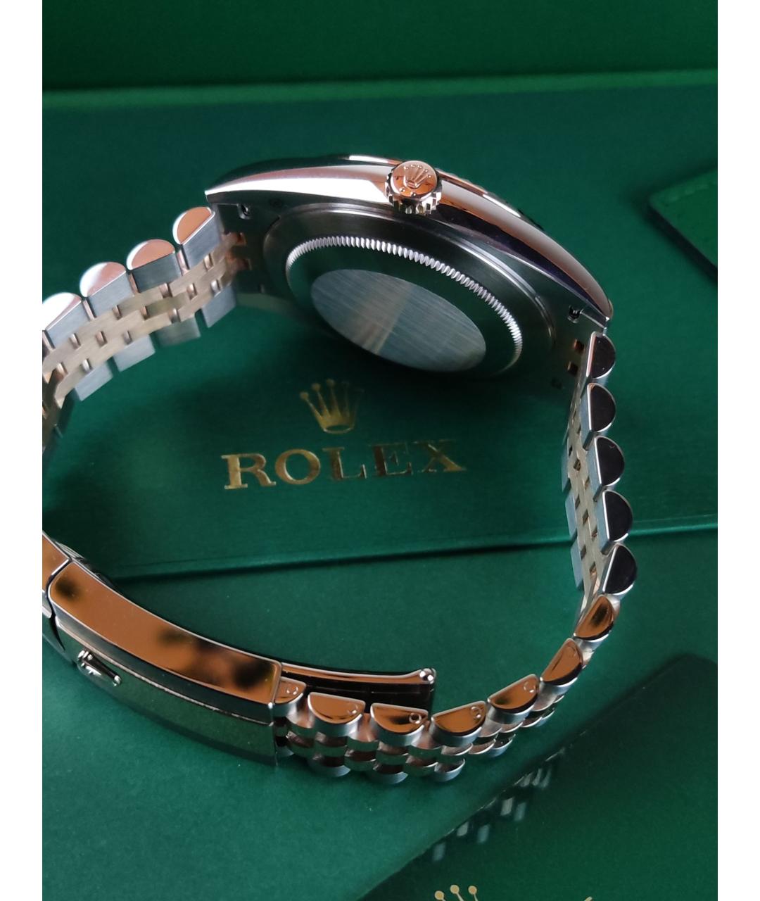 ROLEX Зеленые часы из розового золота, фото 5