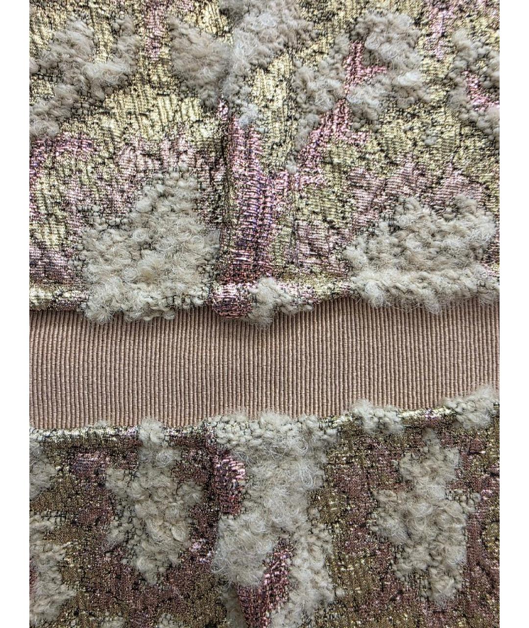 GIAMBATTISTA VALLI Золотое шерстяное коктейльное платье, фото 2