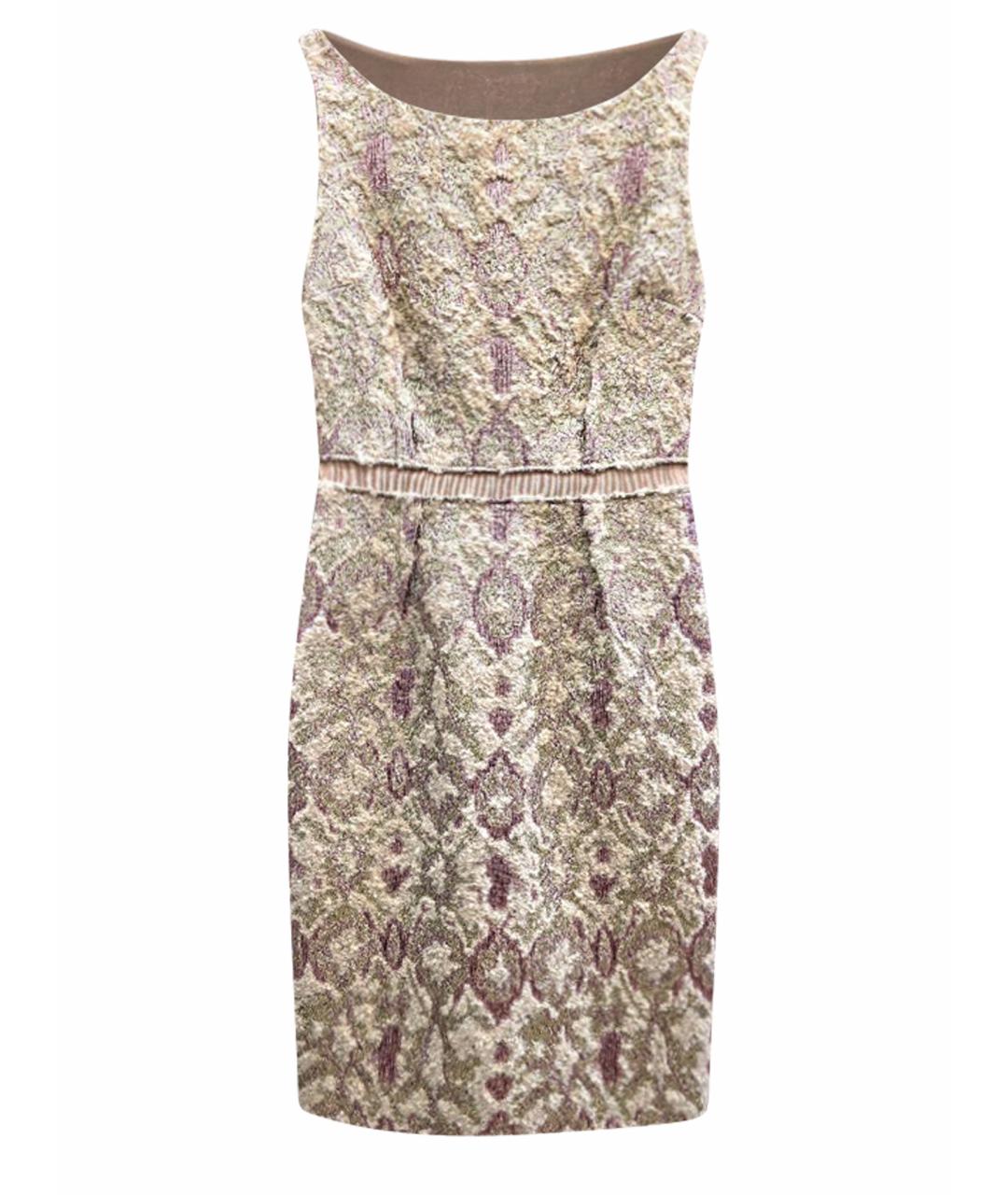 GIAMBATTISTA VALLI Золотое шерстяное коктейльное платье, фото 1