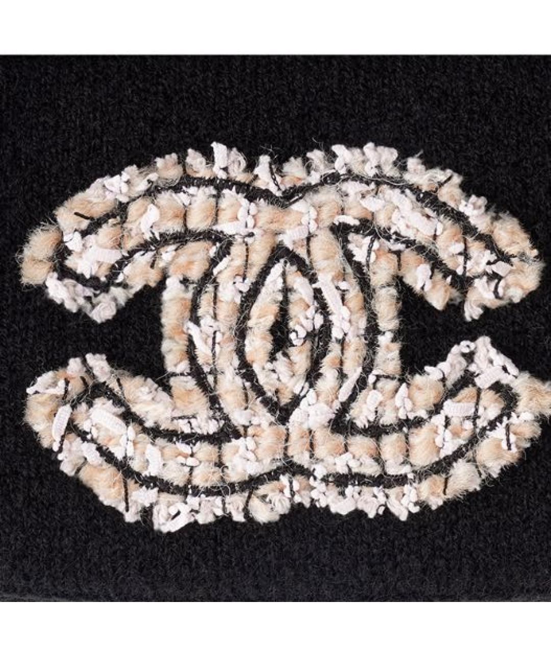 CHANEL Черная шапка, фото 3