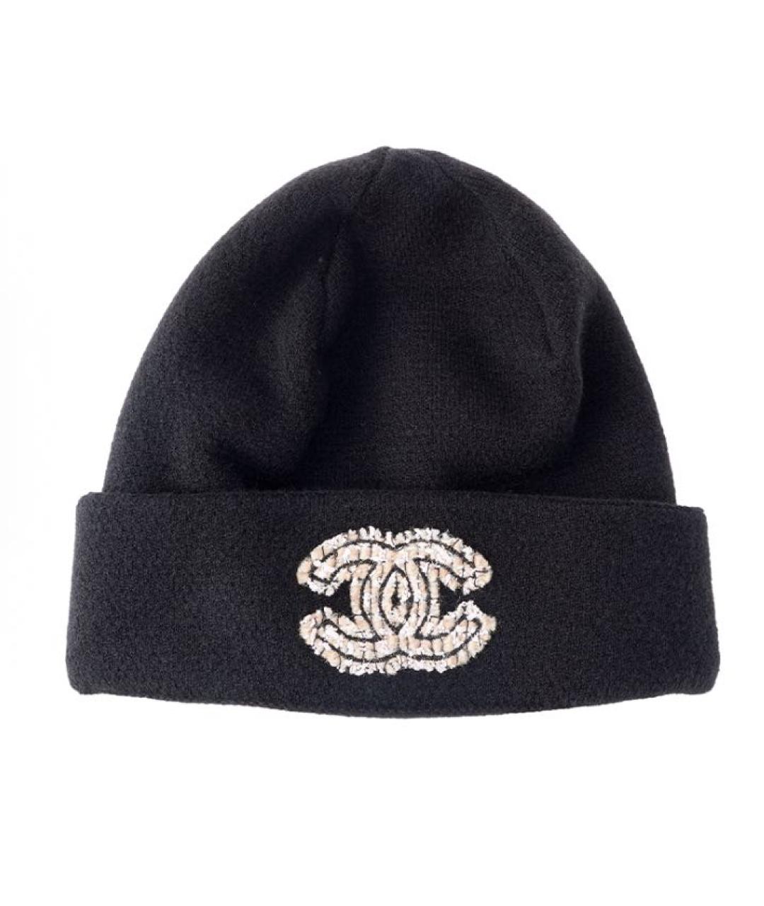 CHANEL Черная шапка, фото 1