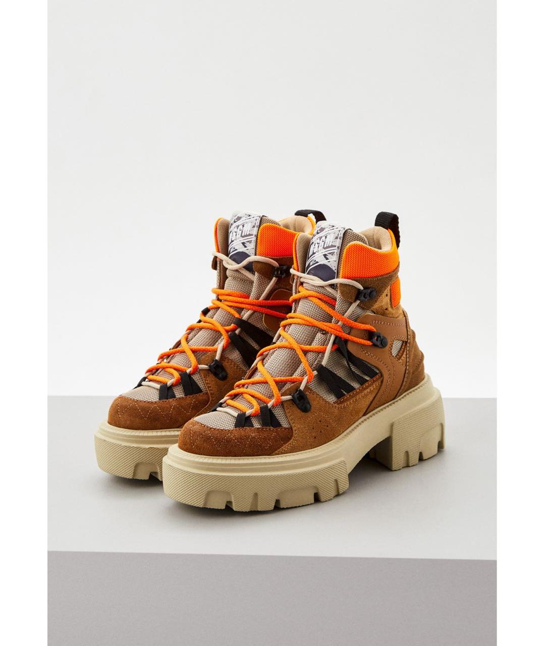 MSGM Коричневые замшевые ботинки, фото 8