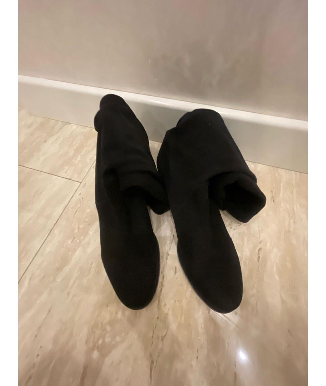 STUART WEITZMAN Черные замшевые ботфорты, фото 3